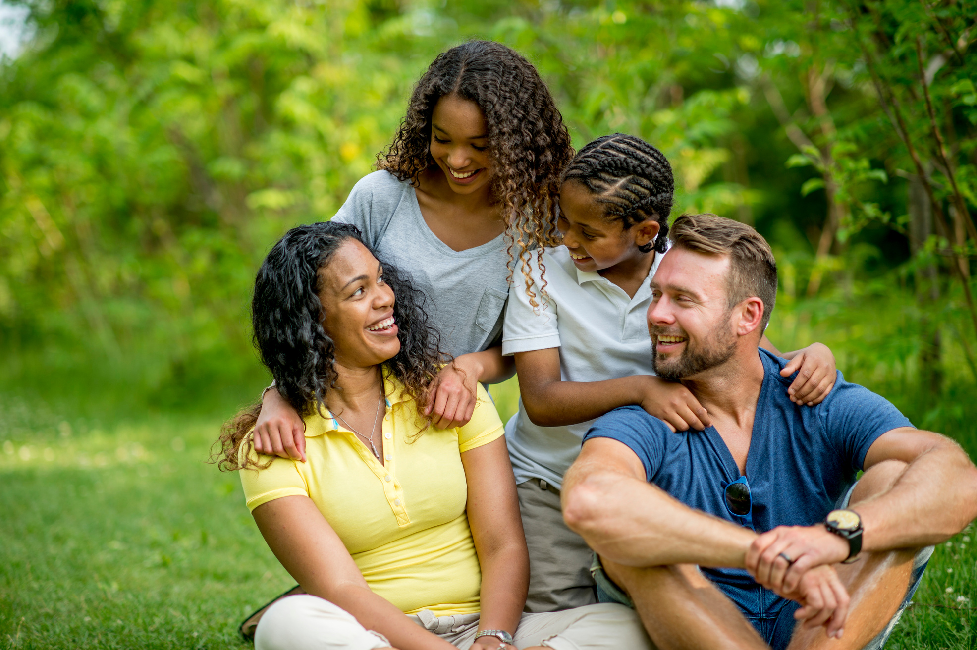 Familiy Joking Together